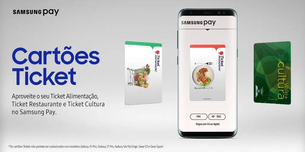 Saiba como usar o samsung pay e pagar por aproximação Cartões ticket no samsung pay