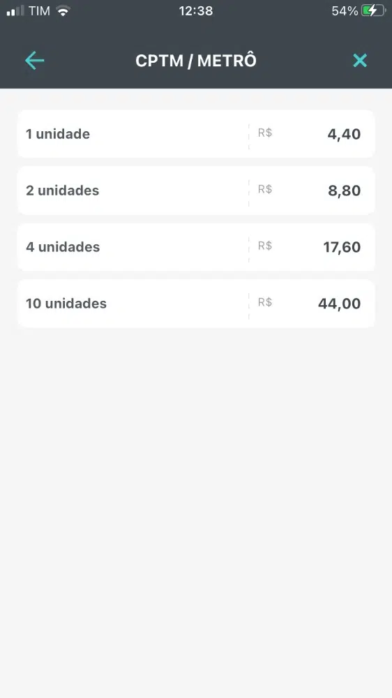 App top: como usar o bilhete qr code do metrô de sp Escolha a quantidade de bilhetes únicos
