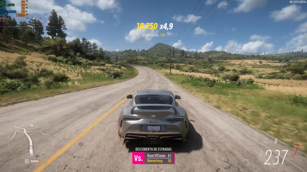 Review: alienware m15, um caro notebook gamer com ressalvas Desempenho em forza horizon 5 (imagem/felipe vidal)