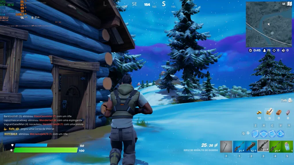 Review: alienware m15, um caro notebook gamer com ressalvas Performance em fortnite (imagem/felipe vidal)