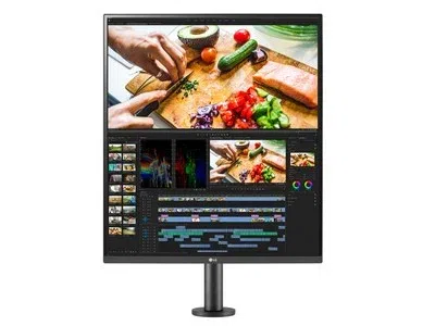 LG lance un moniteur carré axé sur le multitâche Le moniteur double carré de LG sera dévoilé le mois prochain au CES 2022. Reproduction : LG.