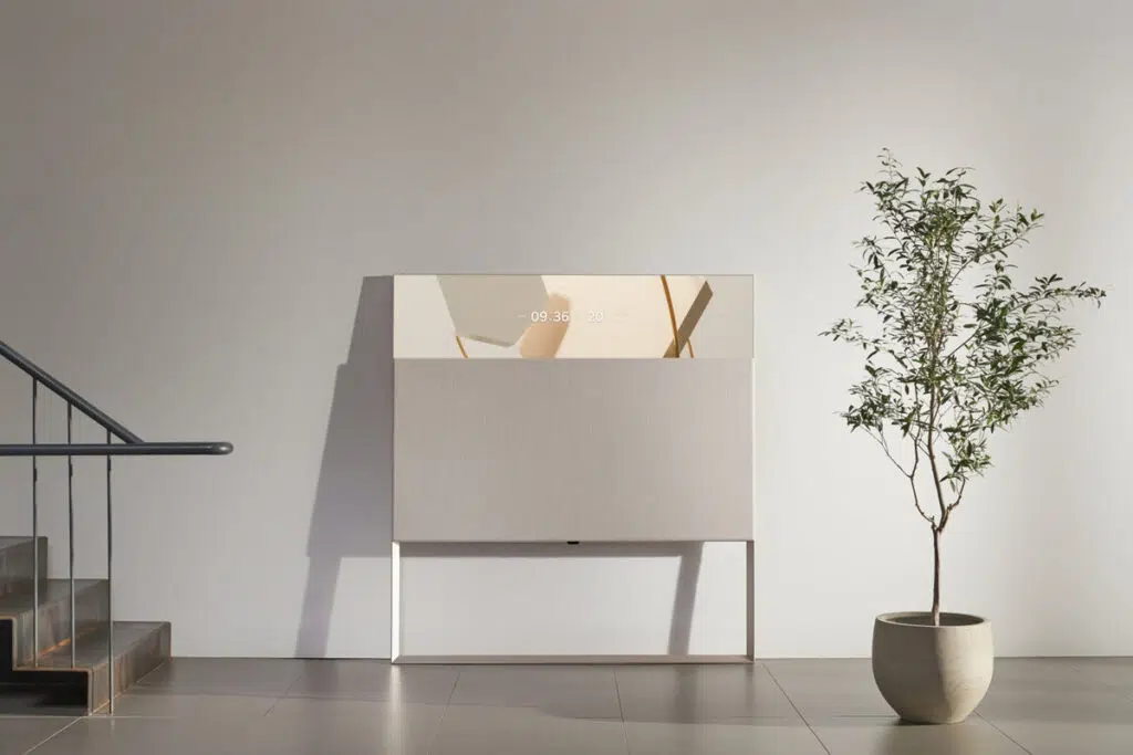 Lg objet, a smart tv design que cobre a tela com tecido Nova smart tv lg objet