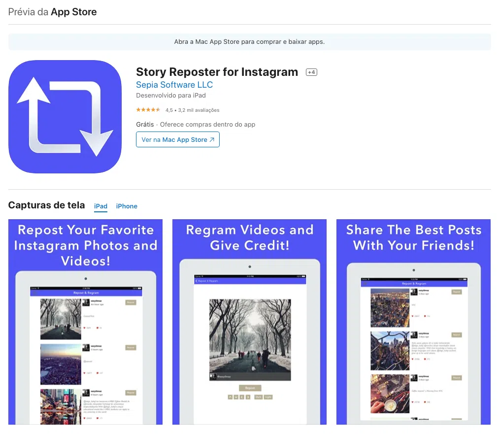 Tutorial: como baixar os vídeos e stories do instagram Story reposter para baixar vídeos e fotos já postados
