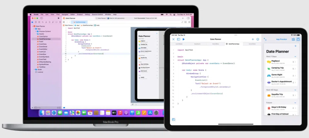 Swift playgrounds 4 permite desenvolvimento de apps via ipad Um mesmo projeto em dois dispositivos diferentes