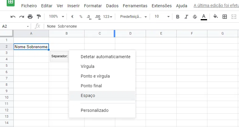 30 dicas do google planilhas que melhoram a produtividade Separe texto em colunas. Dicas do google planilhas