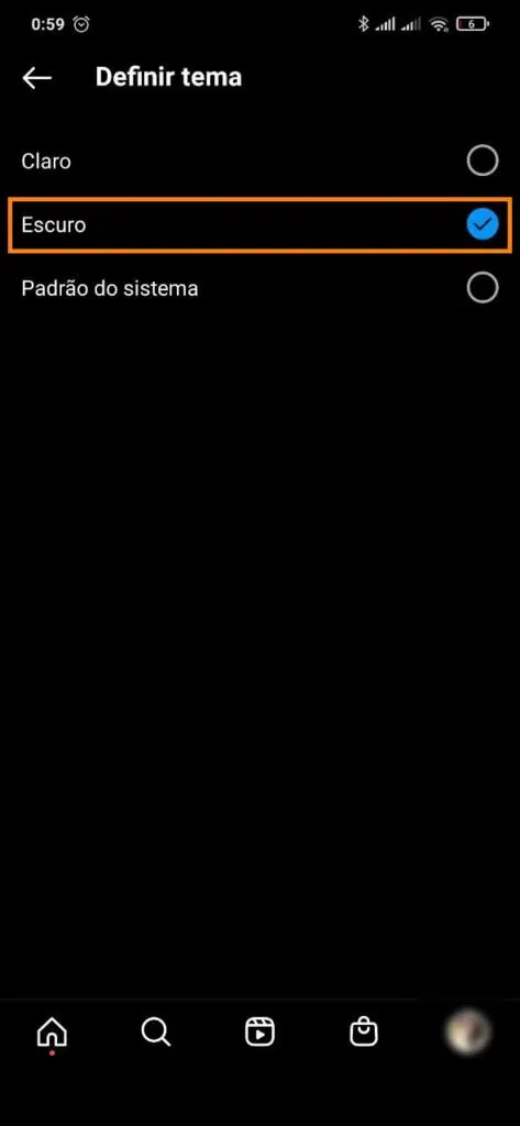 Como usar o modo escuro no instagram Modo escuro no instagram para android