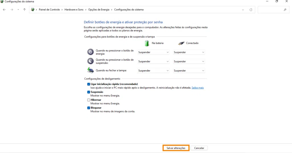 Ssd lento no windows 11? Veja como corrigir Ative a inicialização rápida para melhorar o ssd lento no windows 11