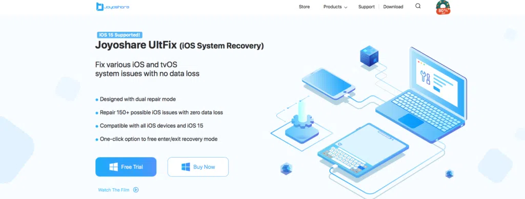 Iphone travado? Saiba como fazer o conserto de sistema ios Tela inicial do joyoshare ultfix