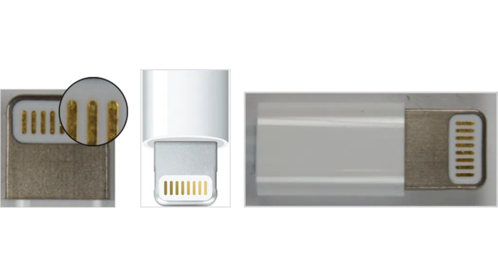 Como identificar um carregador original de iphone Como identificar um carregador original de iphone: analise, também, as características apontadas sobre a extremidade do cabo lightning. Reprodução: apple