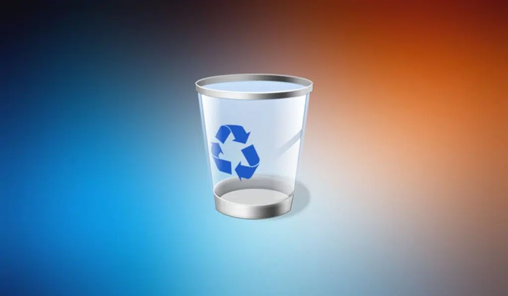 Como recuperar arquivos apagados em serviços na nuvem Ícone de lixeira do windows 10