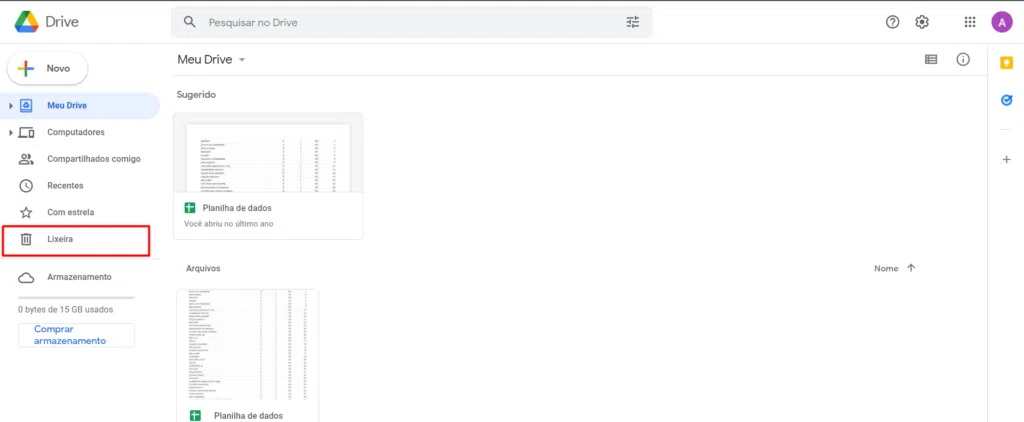 Como recuperar arquivos apagados em serviços na nuvem Página inicial do google drive