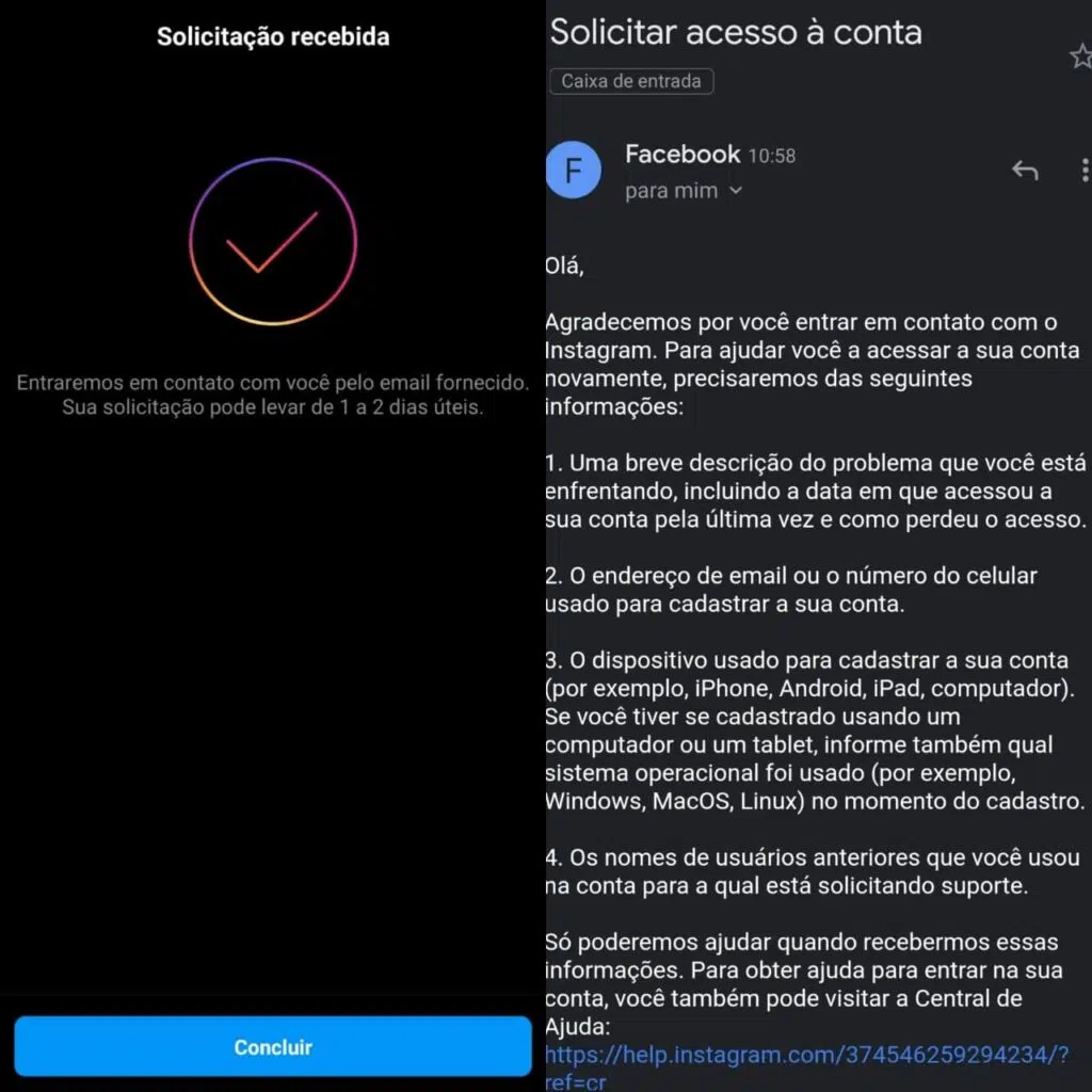Como recuperar conta do instagram hackeada e aumentar segurança E-mail de recuperação de denunciar conta do instagram