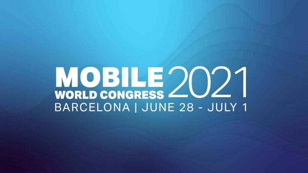 Logo da feira de tecnologia móvel  mwc 2021
