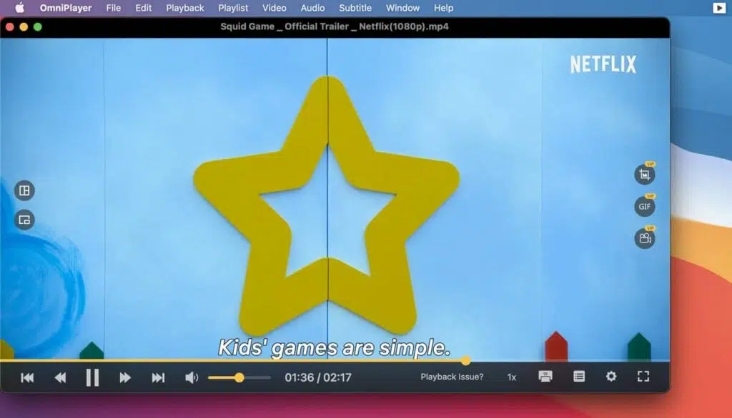 Topp 10 videospelare för mac Omni-spelaren kan skapa gifs på upp till 60 sekunder