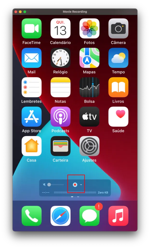 Como espelhar a tela do iphone no computador (pc e mac) Tela de gravação de vídeo do quicktime