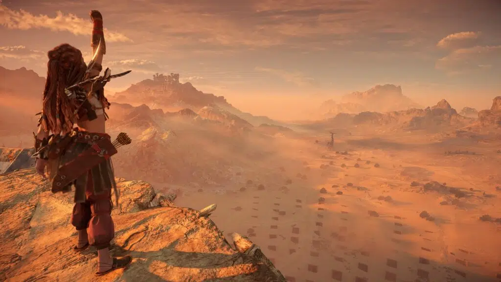 Review: horizon forbidden west é a grande evolução de zero dawn Horizon forbidden west mistura grandes desertos com montanhas e outros belos cenários