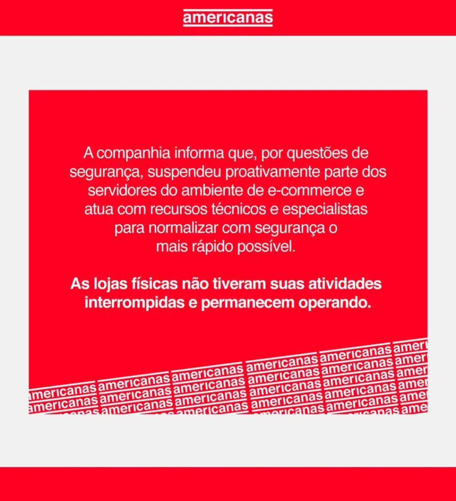 O que aconteceu com as lojas americanas e submarino? Comunicado oficial sobre a paralização das lojas americanas e submarino no domingo (20)