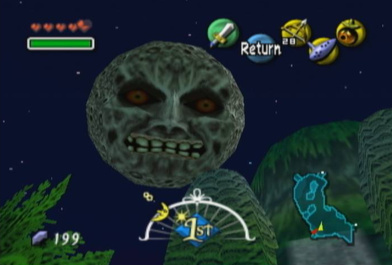 Screenshot de the legend of zelda: majora's mask, desenvolvido pela nintendo (imagem: reprodução)