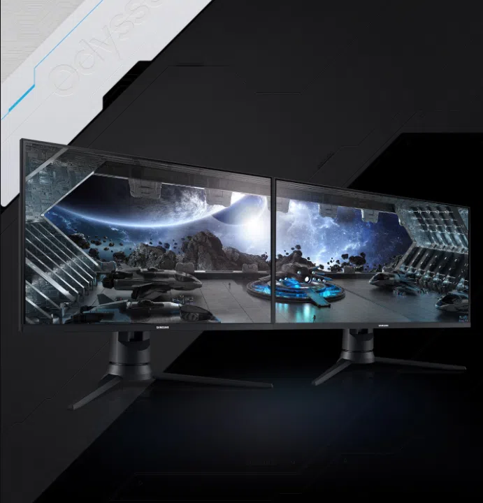 Discover Samsung's Odyssey Gamers Monitors Odyssey g3, one of samsung's odyssey gamer monitors, on a white background