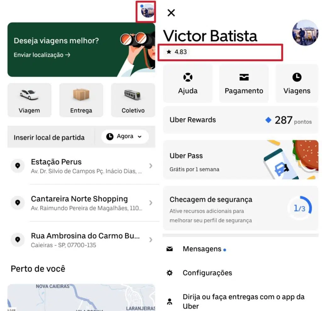 Finn ut hvilken uber-vurdering du mottok fra sjåfører Trinn for trinn for å se uber note