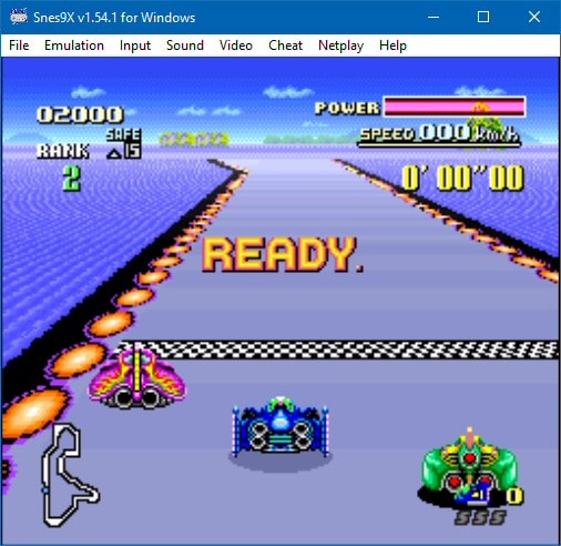 Screenshot de f-zero, do super nintendo, rodando no snes9x (imagem: the emulator zone/reprodução)