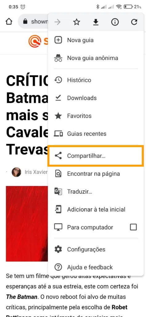 Como salvar páginas da web no android para ver offline Salvar uma página em pdf no android via chrome