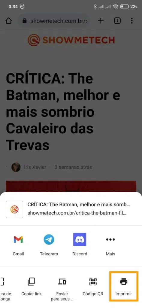 Como salvar páginas da web no android para ver offline Salvar uma página em pdf no android via chrome
