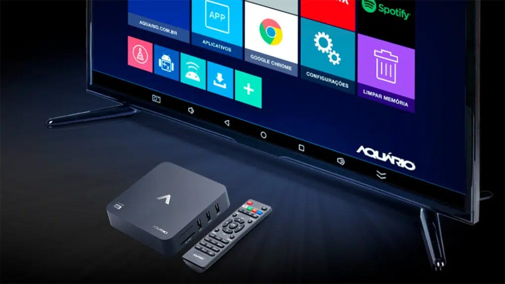 Aprenda a transformar uma tv antiga em smart tv Imagem ilustrativa do stv-2000 da aquário.