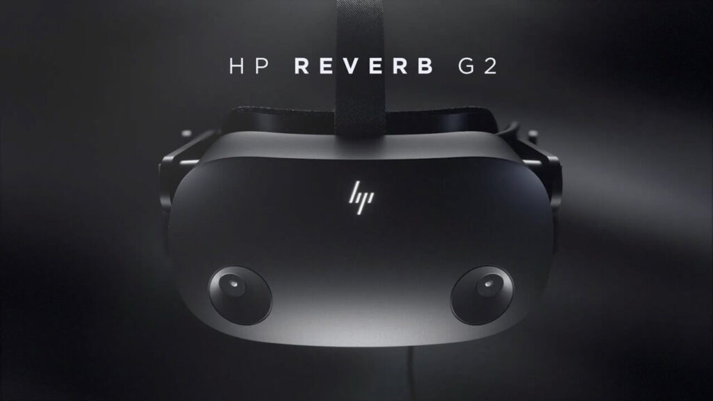 A imagem mostra o hp reverb g2, óculos de realidade virtual