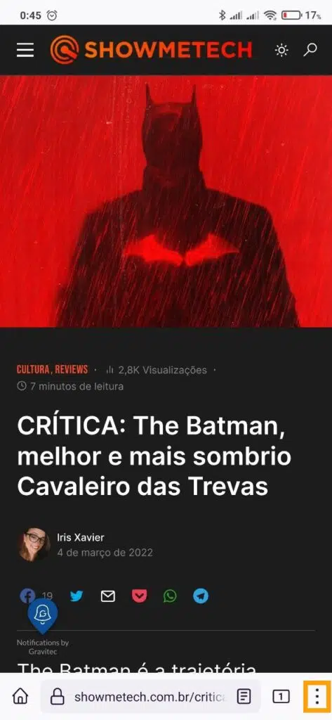 Como salvar páginas da web no android para ver offline Página offiline no celular via pocket