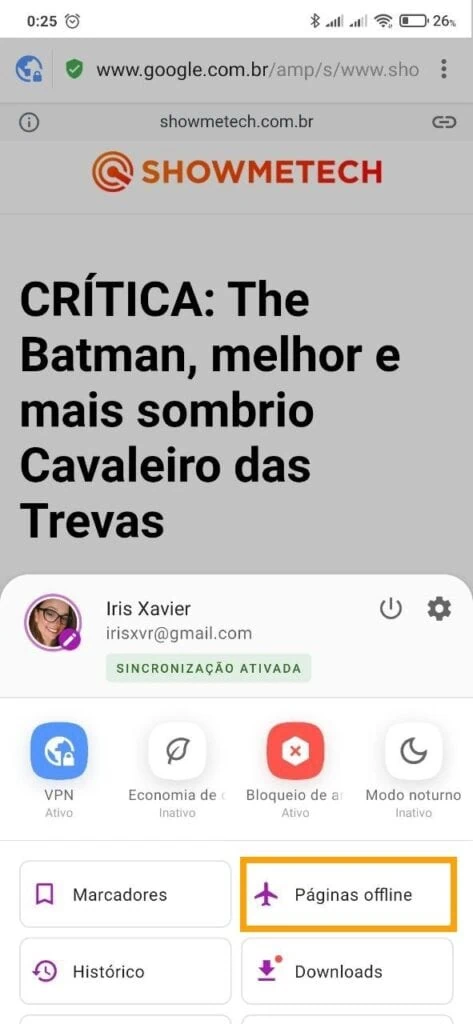 Cómo guardar páginas web en Android para verlas sin conexión Guardar páginas web en android - opera