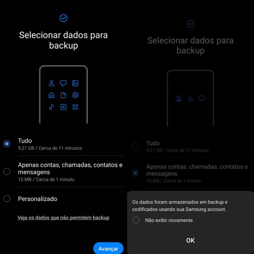 Android(Googleアカウント)をバックアップする方法 サムスンのスマート スイッチを使用しているスクリーンショット