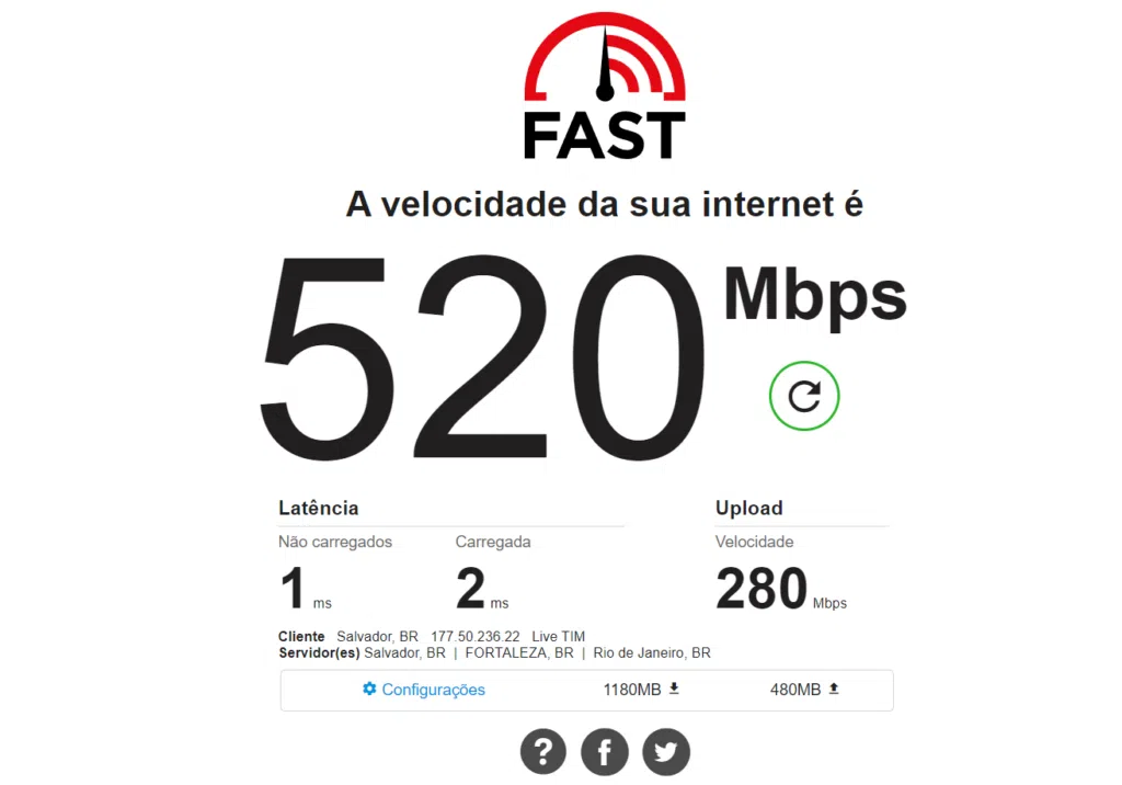 Como medir a velocidade da internet com o fast, da netflix Como usar o fast em seu computador
