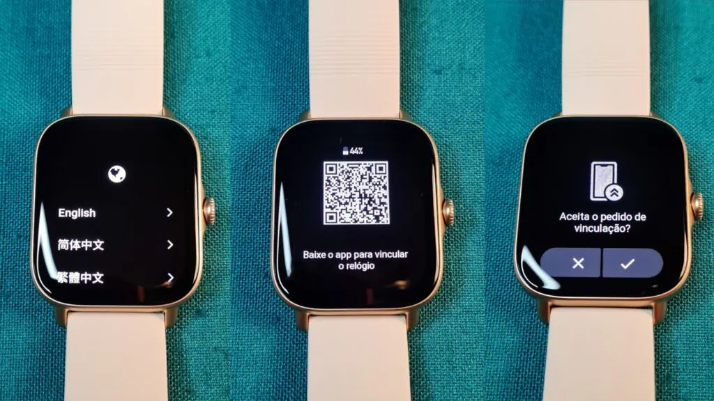 Review: smartwatch amazfit gts 3 Configuração inicial do amazfit gts 3