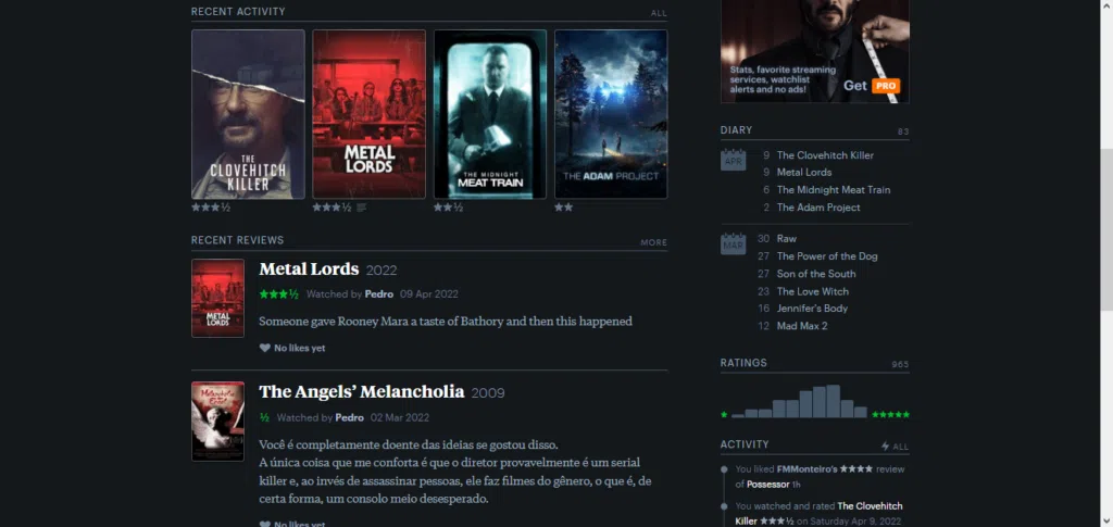 Como usar o letterboxd, rede social de filmes? Perfil do letterboxd