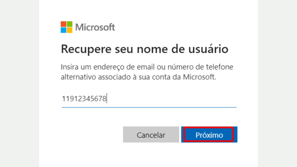 Como recuperar a conta do hotmail e aumentar a segurança Tela de recuperação de endereço de e-mail