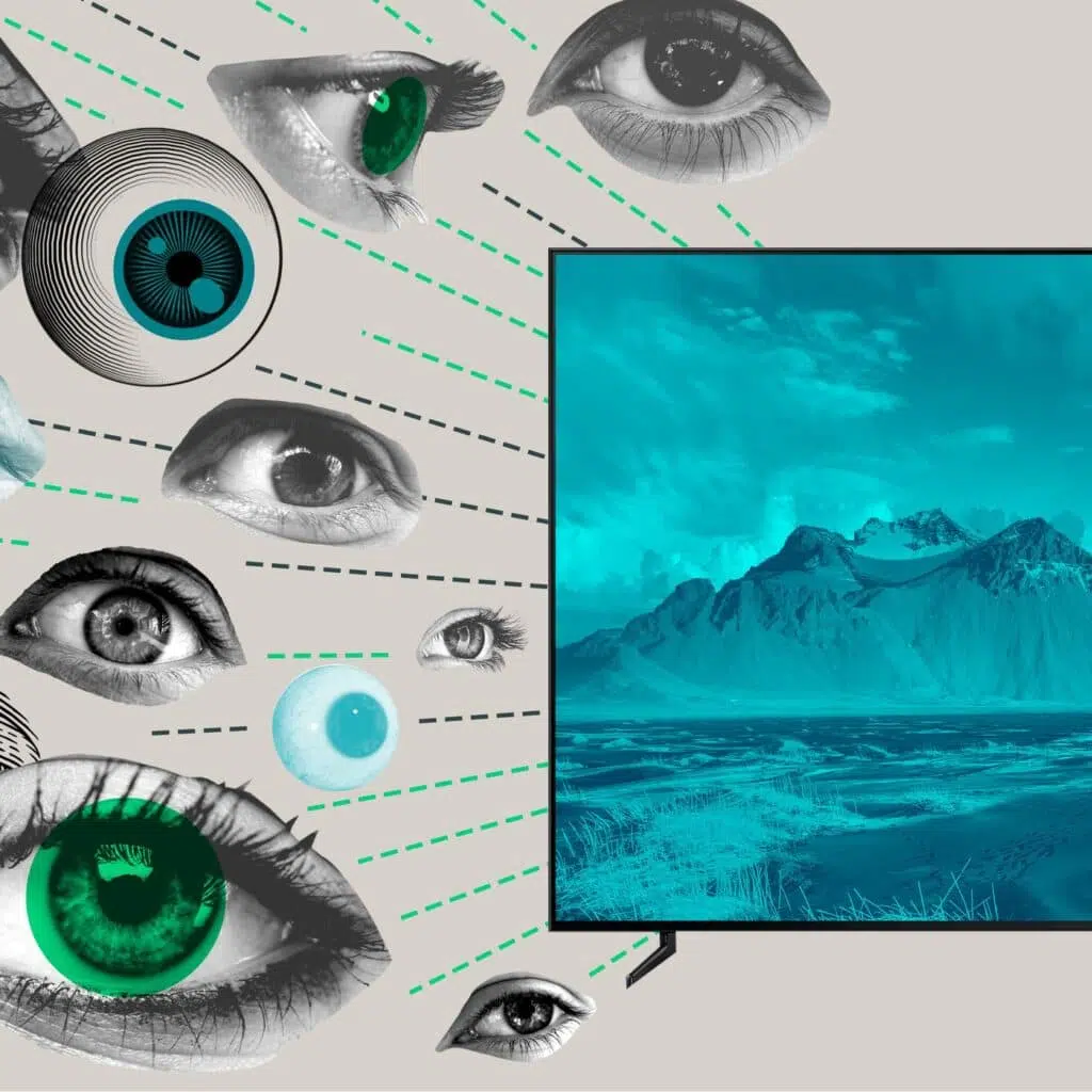 O que muda nas smart tvs neo qled, micro led e the frame de 2022 Olho humano e tv 8k