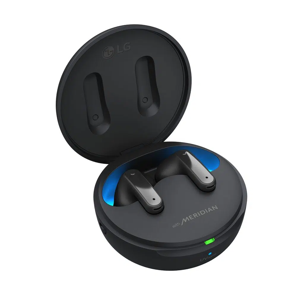 Review: fone de ouvido sem fio lg tone free fp9 Estojo do lg tone free com leds acesos