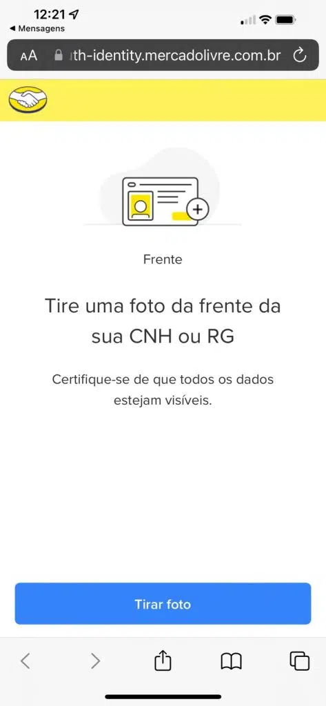 Como recuperar a sua conta do mercado pago? Passo 7: prepare seu documento para fotografá-lo. Reprodução: lucas gomes, showmetech