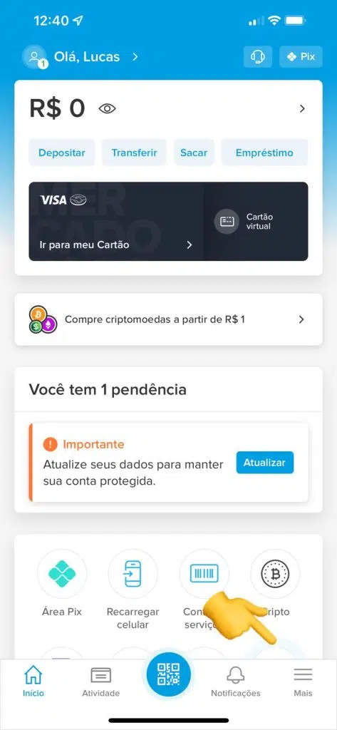 Como recuperar a sua conta do mercado pago? Passo 7: agora que você retomou o acesso à sua conta do mercado pago, acesse o aplicativo para poder alterar a senha e posteriormente desconectar sua conta de outros aparelhos. Reprodução: lucas gomes, showmetech