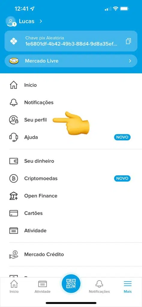 Como recuperar a sua conta do mercado pago? Passo 8: siga as instruções para chegar às configurações da conta e alteração de senha. Reprodução: lucas gomes, showmetech