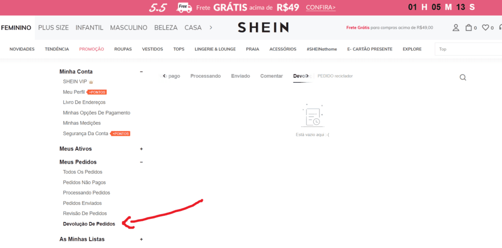 ¿Shein es confiable? Vea cómo comprar barato y seguro Shein página de retorno
