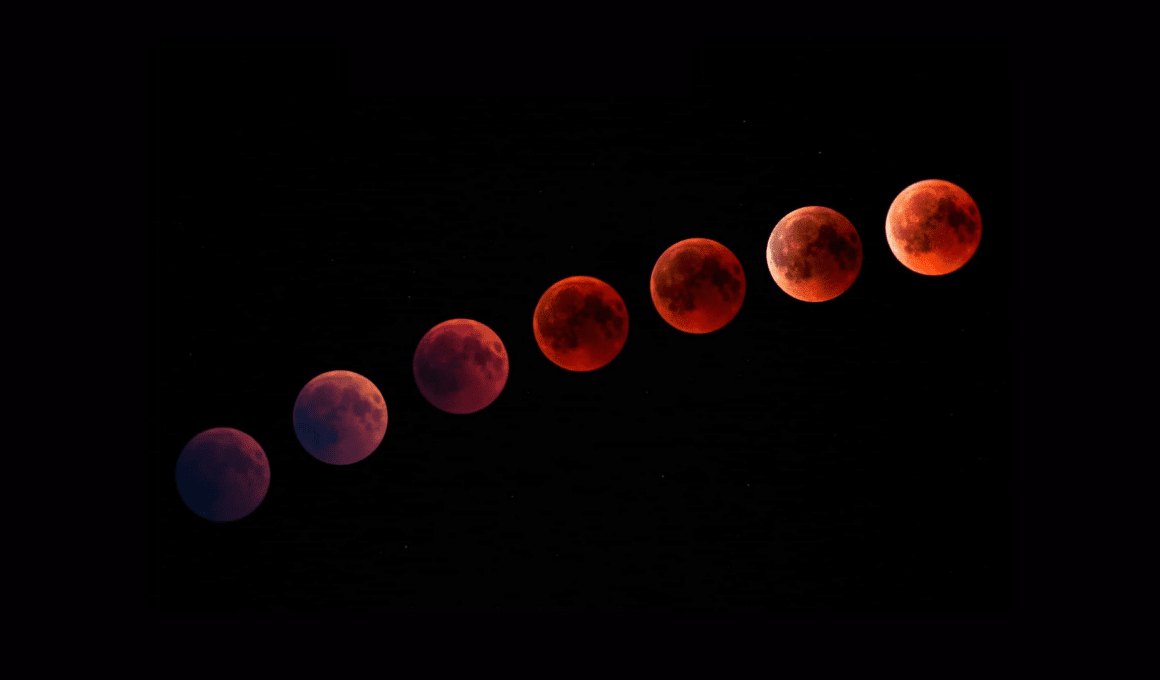 Eclipse lunar com lua de sangue