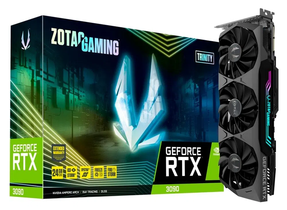 Veja quais placas de vídeo da nvidia estão disponíveis para compra no brasil Zotac nvidia geforce rtx 3090 trinity