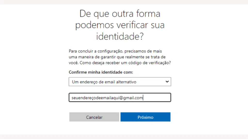 Como recuperar a conta do hotmail e aumentar a segurança Captura de tela para ativação de verificação de duas etapas em uma conta do hotmail