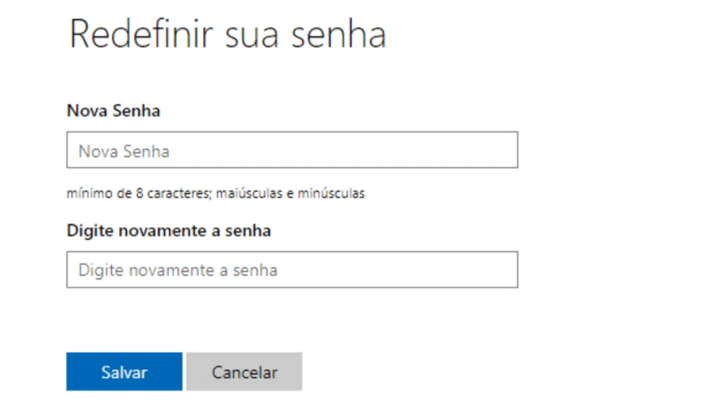 Como recuperar a conta do hotmail e aumentar a segurança Captura de tela de recuperação de conta do hotmail