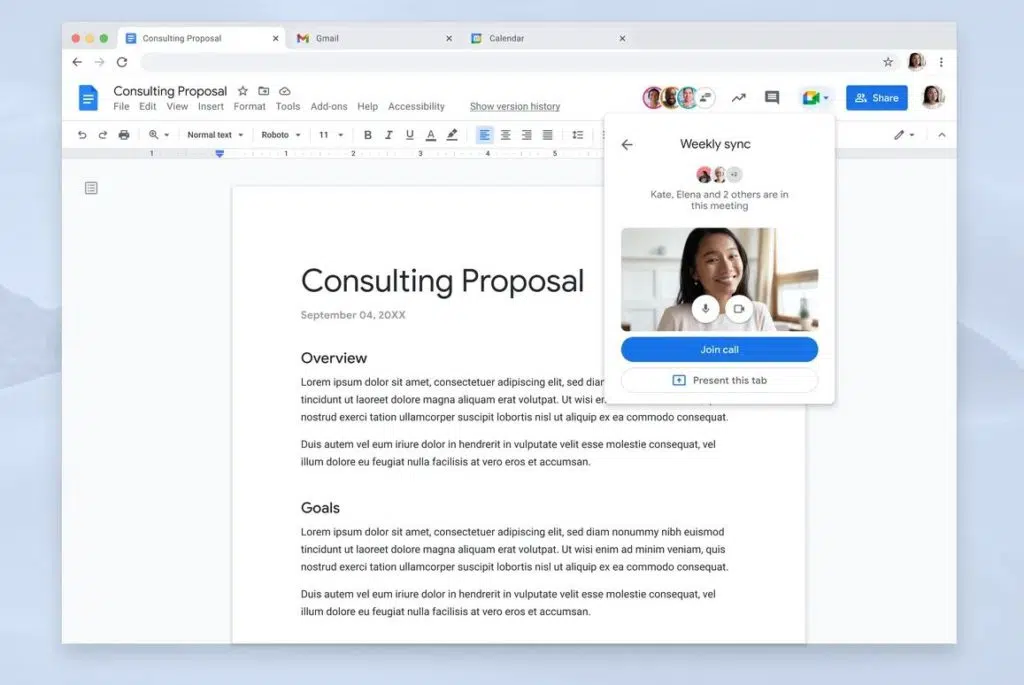 Smart canvas melhora a produtividade no google docs Exemplo de recursos do google canvas