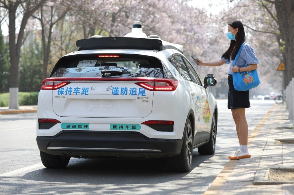 Carros autônomos funcionando em pequim, na china
