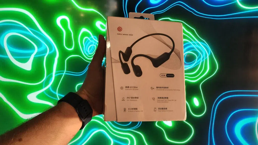 Review: haylou purfree (bc01), fone de ouvido com condução óssea Caixa do fone haylou purfree com chip qualcomm qcc3044
