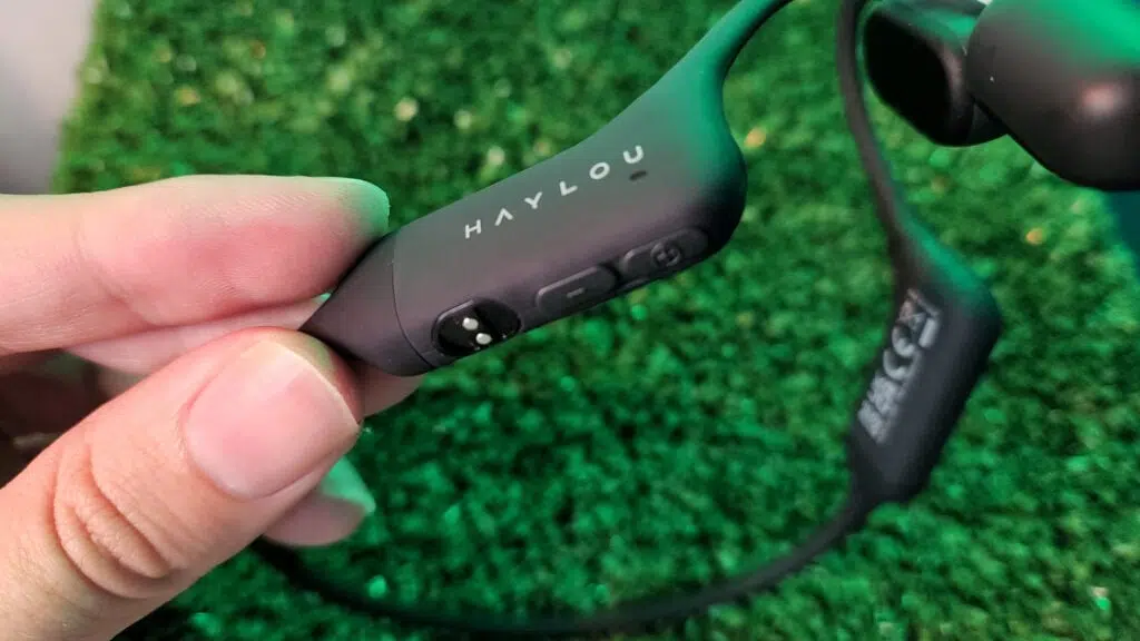 Review: haylou purfree (bc01), fone de ouvido com condução óssea Botões do haylou purfree